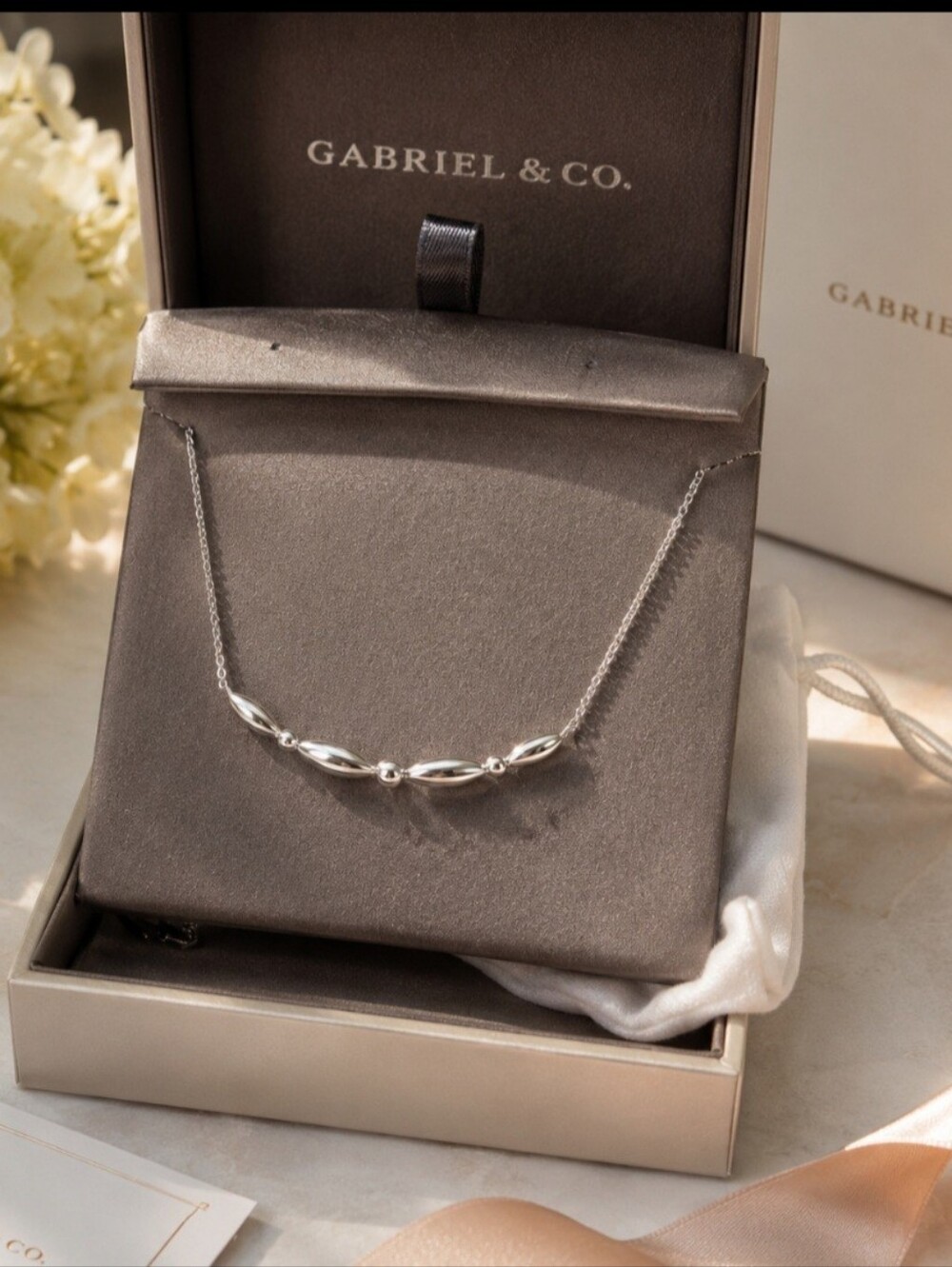 Sterling Silver Bar Necklace - Gabriel & Co.